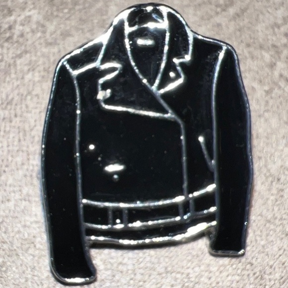 Other Black Leather Motorcycle Jacket Greaser Punk 195s Enamel Pin